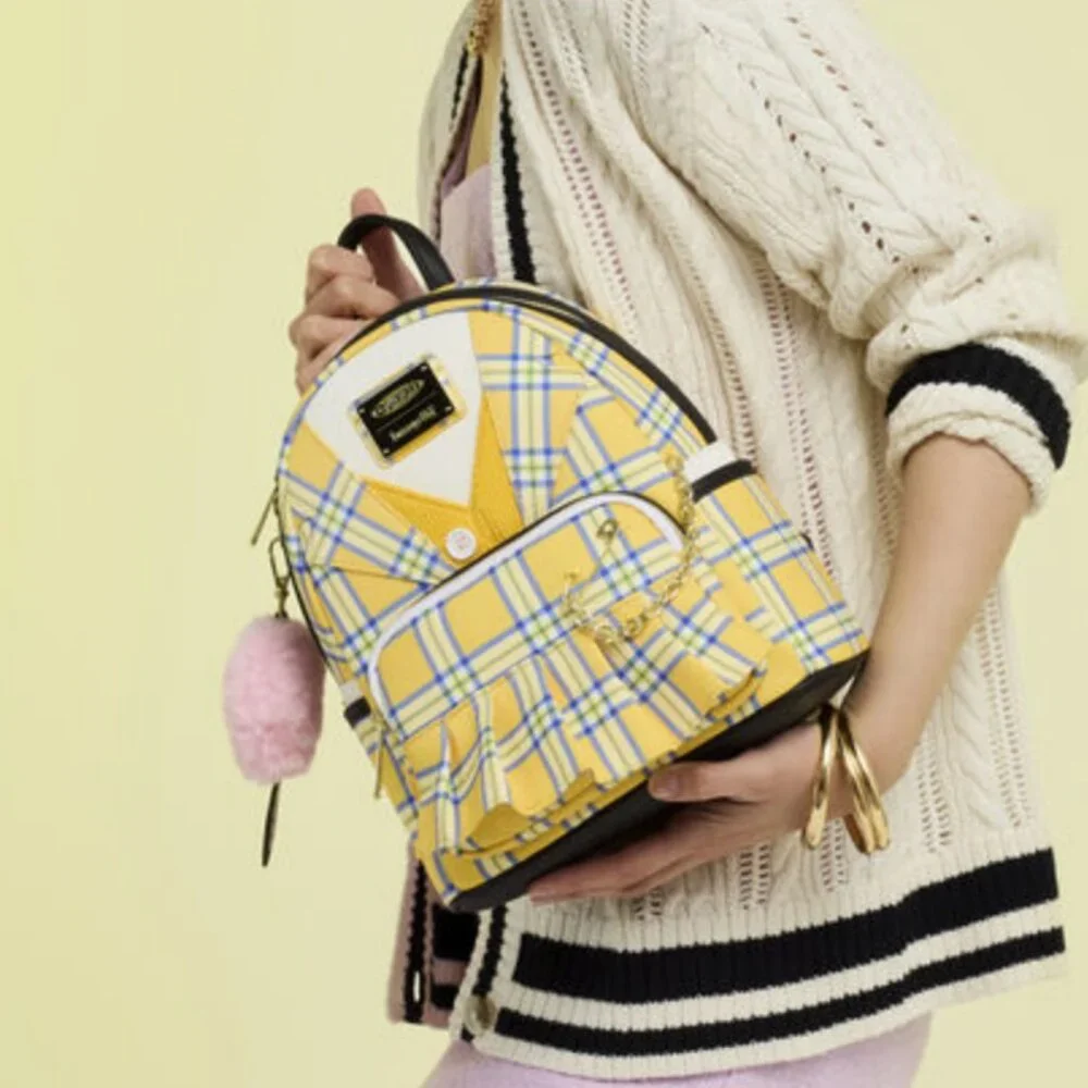 Loungefly Clueless 30th Anniversary Cher Yellow Plaid Mini Backpack NWT
